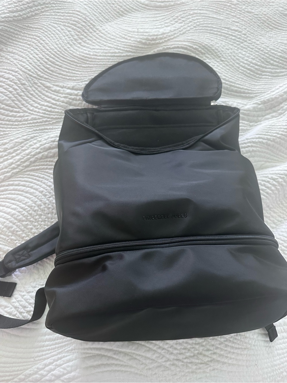 Sincerly Jules Black Sleek Backpack